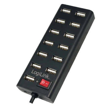 hub usb logilink usb 2.0 13 porte nero