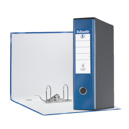 Registratore a leva esselte eurofile g55 blu metallizzato dorso 8cm