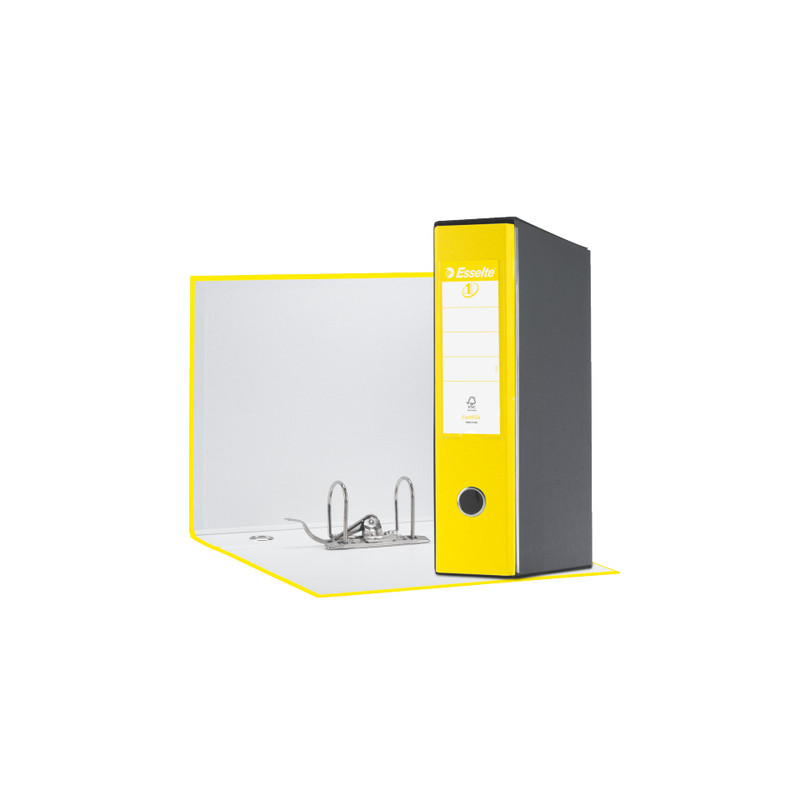 Registratore a leva esselte eurofile g55 giallo vivida dorso 8cm