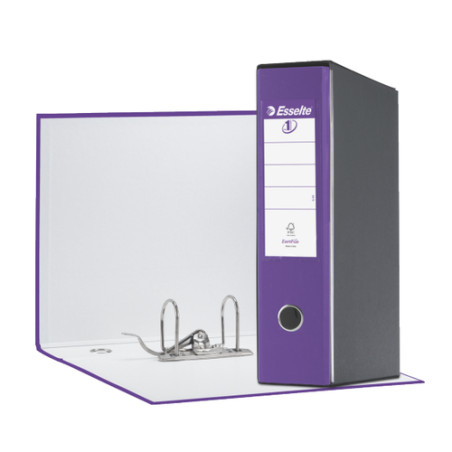 Registratore a leva esselte eurofile g55 lilla dorso 8cm formato