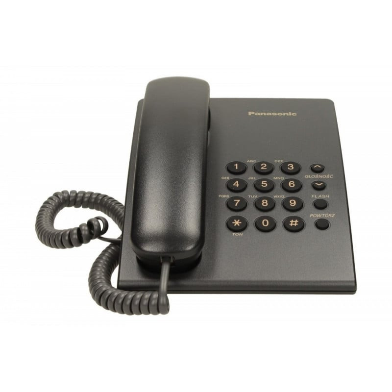 telefono fisso panasonic nero [kx-ts500pdb]