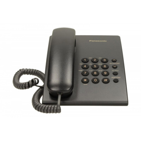 telefono fisso panasonic nero [kx-ts500pdb]
