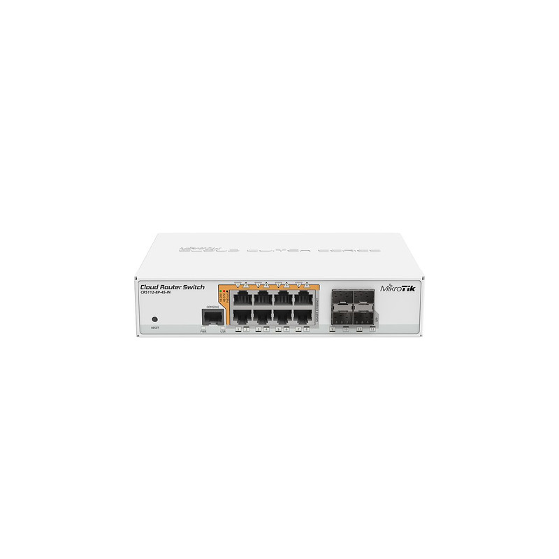 switch mikrotik cloud router switch 112-8p-4s-in with