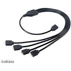 cavo akasa per strisce led rgb 30cm 4-pin [ak-cbld06-30bk]