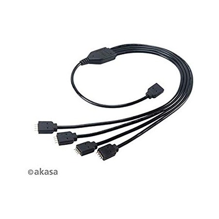cavo akasa per strisce led rgb 30cm 4-pin [ak-cbld06-30bk]