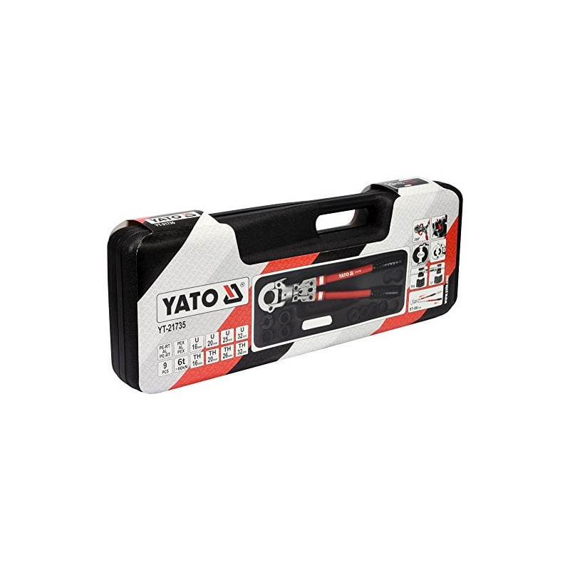 pinza per tubi yato pex-al -pex rosso [yt-21735]