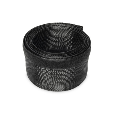 rete avvolggicavi digitus nero con chiussura in velcro 2m [da-90507]