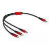 cavo lightning delock micro-usb b 0.3m nero/rosso [86710]