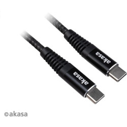 cavo usb akasa tipo c maschio/maschio 1m nero