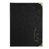 Carta dei vini a4-24x34cm nero in pvc basic con 4+2 buste fisse