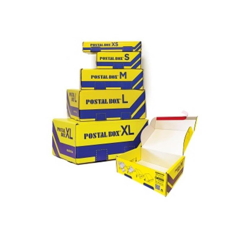 scatola spedizioni postale blasetti cf20 xs 34x24x6cm giallo 20pz