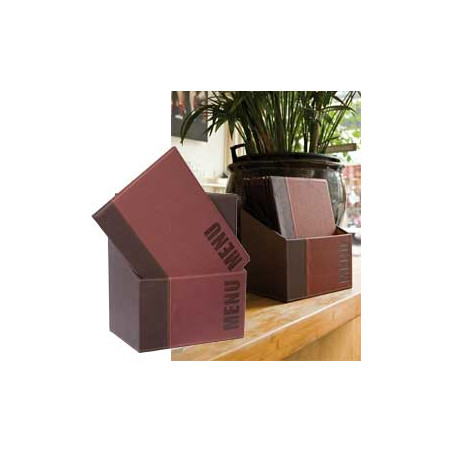 Menu-box trendy con 20 porta menu' bordeaux [mc-box-tra4-wr]