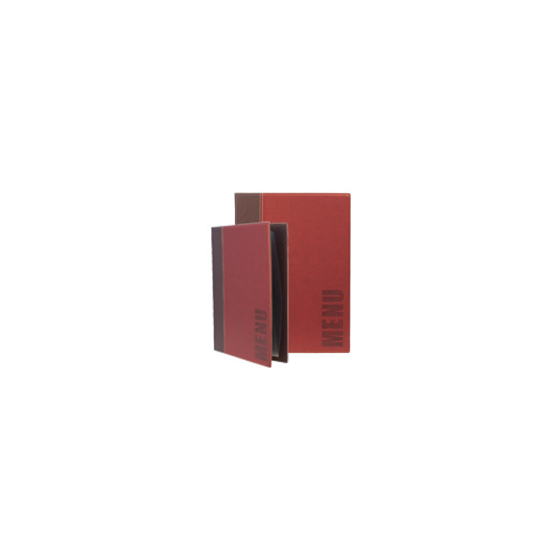 Porta menu' a4-24x34cm bordeaux trendy con 1 inserto doppio