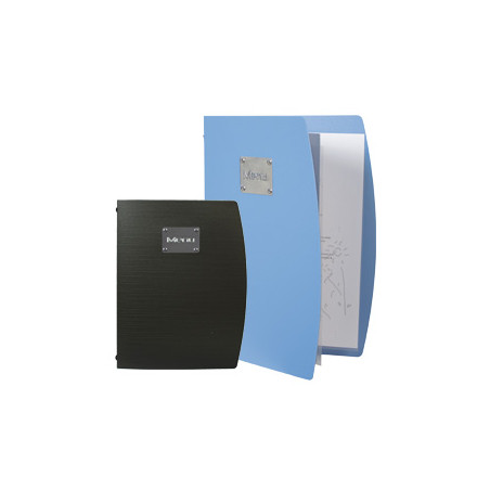 Porta menu' a4-24x34cm nero rio con 1 inserto doppio [mc-rca4-bl]