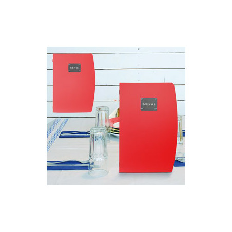 Porta menu' a4-24x34cm rosso rio con 1 inserto doppio [mc-rca4-rd]