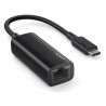 adattatore ethernet in alluminio da rete aukey cb.a30 usb.c nero