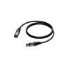 cavo per microfono procab xlr masc a xlr fem 0.5m/nero [akpocajaudio019]