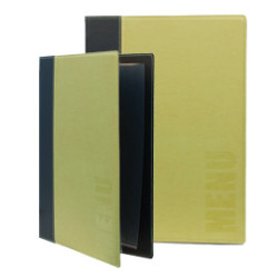 Porta menu' a5-18x25cm verde trendy con 1 inserto doppio