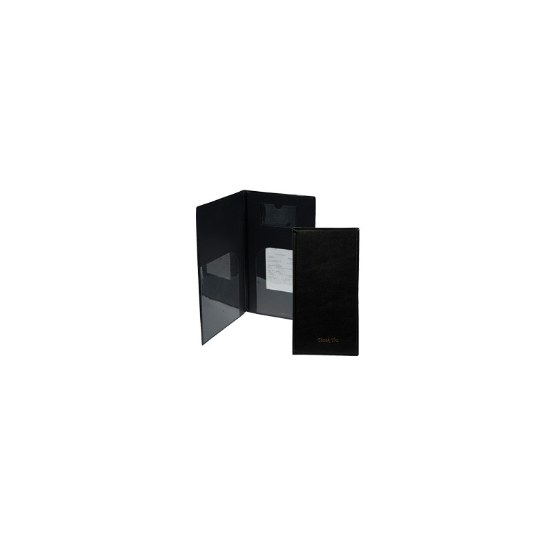 Portaconto 13x23cm nero in pvc basic con 4+2 buste fisse [mc-brbp-bl]