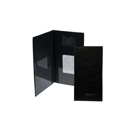 Portaconto 13x23cm nero in pvc basic con 4+2 buste fisse [mc-brbp-bl]