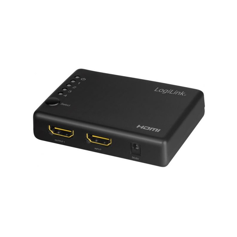distributore hdmi logilink uhd 4k/30hz 4 porte nero [avllis000hd0036]