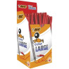 penna a sfera bic cristal large 1.6mm rosso 50pz