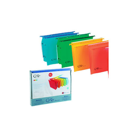 Cartella sospesa in cartone bertesi 10 pz. 33/v colori assortiti