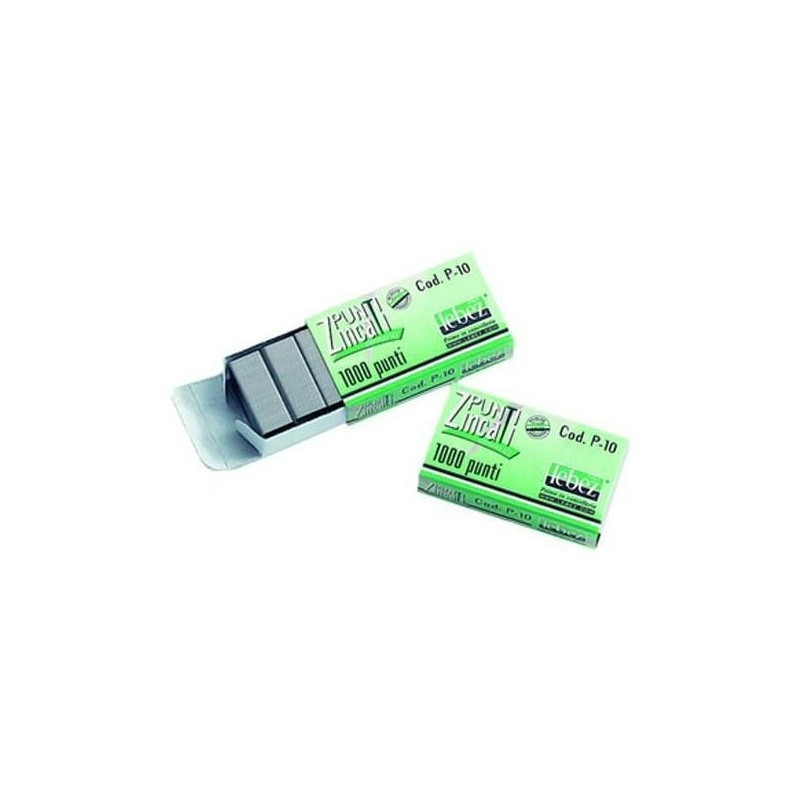 Punti cucitrice lebez 20x1000 zincati p-10 passo 10 [p-10]