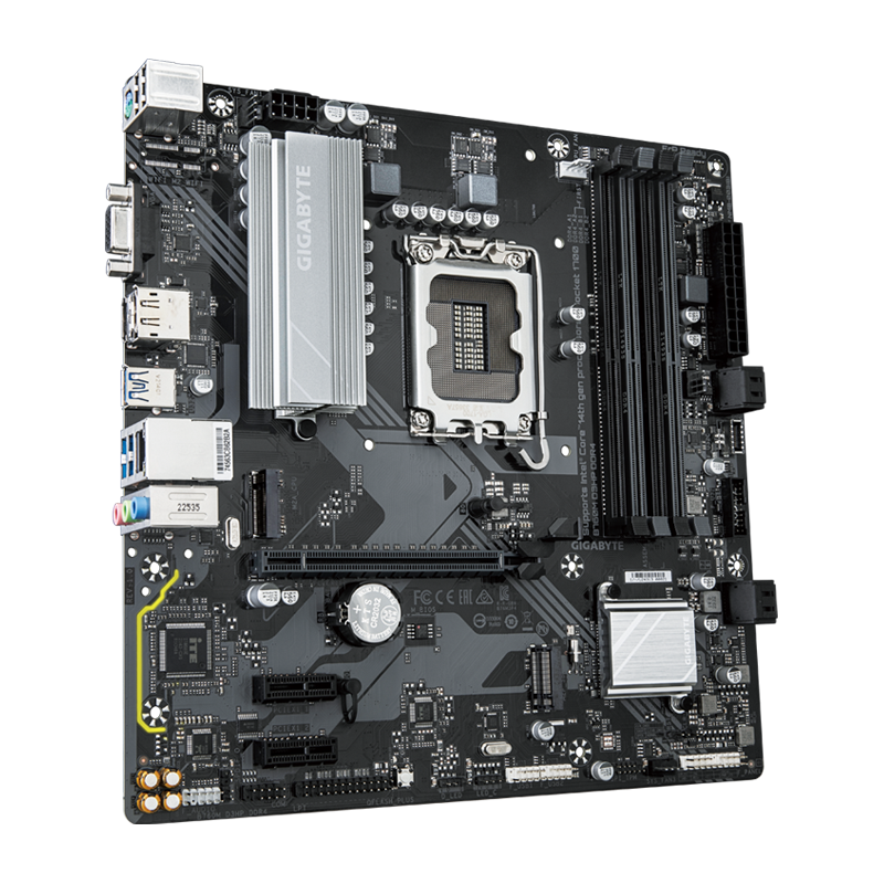 scheda madre gigabyte ga-b760m d3hp ddr4 matx grigio/nero [b760m