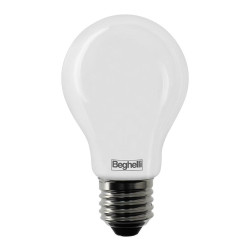 lampadina beghelli led 12w e27 3000k 1520lm luce calda goccia bianco