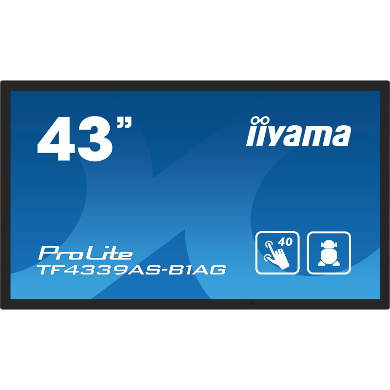 monitor digital signage 42.5" iiyama tf4339as 4k ultra hd 3840x2160p/8ms/classe