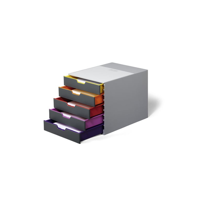 Cassettiera da scrivania durable 5 cassetti varicolor [7605-27]