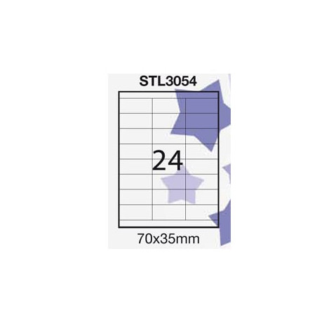 Etichette starline adesiva 100 fogli a4 (24 etichette 70x35mm) [stl3054]