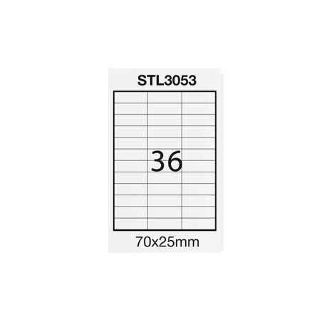 Etichette starline adesiva bianca 100 fogli a4 (36 etichette 70x25mm)
