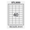 Etichette starline adesiva bianca 100 fogli a4 (40 etichette 48,5x25,4mm)