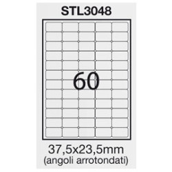 Etichette starline adesiva bianca 100 fogli a4 (60 etichette 37,5x23,5mm)