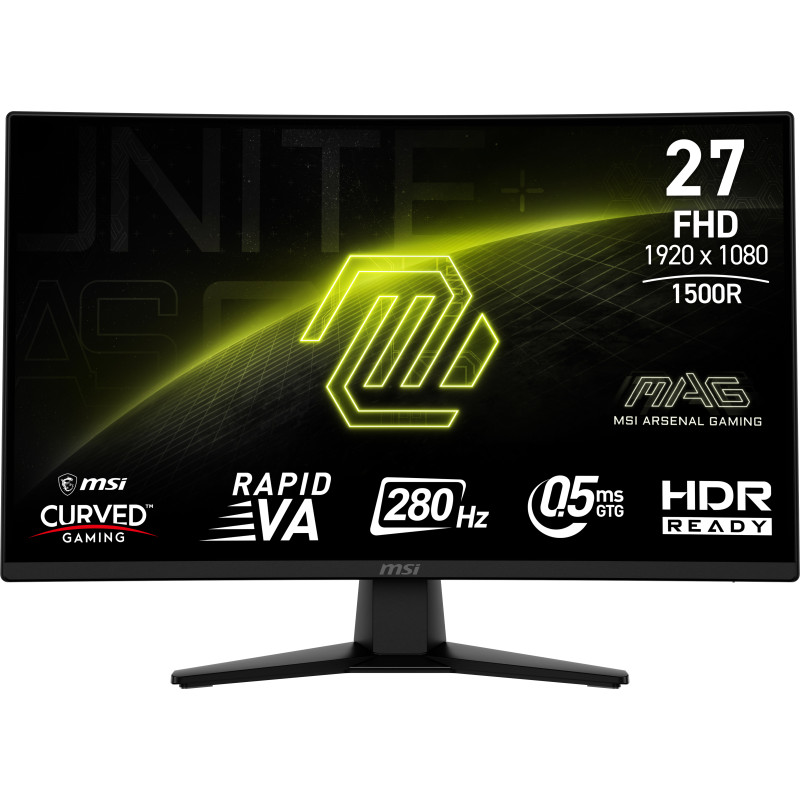 monitor led 27'' msi mag 274cxf full hd 1920x1080 0.5ms classe