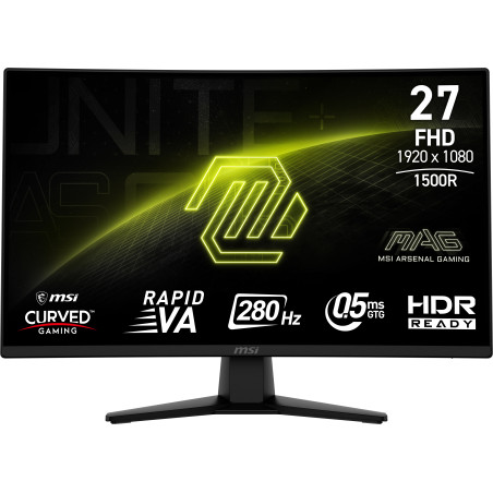 monitor led 27'' msi mag 274cxf full hd 1920x1080 0.5ms classe