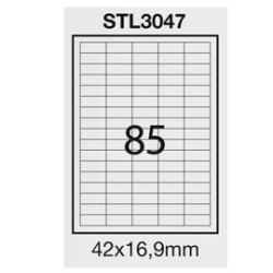 Etichetta starline adesiva bianca 100 fogli a4 (85 etichette 42x16,9mm)