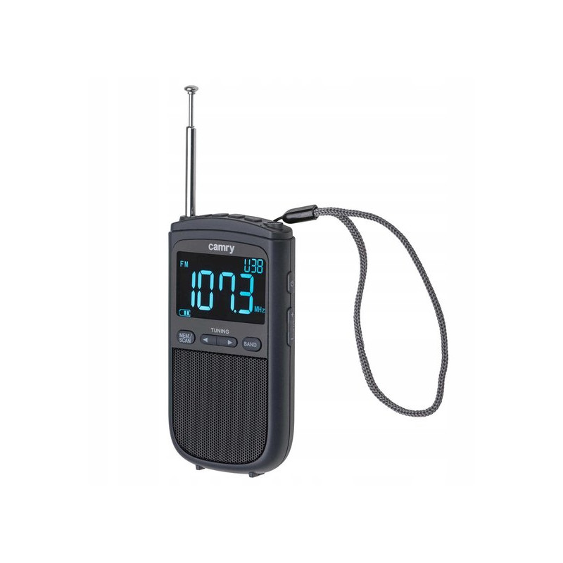 mini radio portatile camry cr 1905 fm/am 900mah 0.18w nero [ubcamrpcr190500]