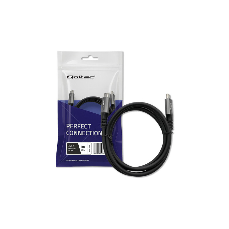 cavo di ricarica/dati qoltec 50669 usb4 gen3 usb-c pd 240w thunderbolt