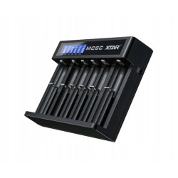 caricabatterie xtar mc6c 18650/32650 li-ion/ni-mh nero [mc6c]