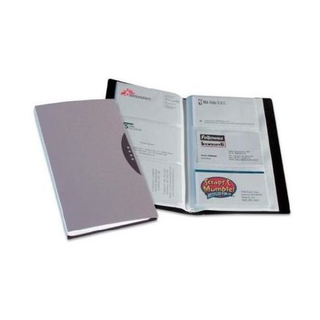 portabiglietti da visita fellowes 240 tasche nero con custodia [40346]