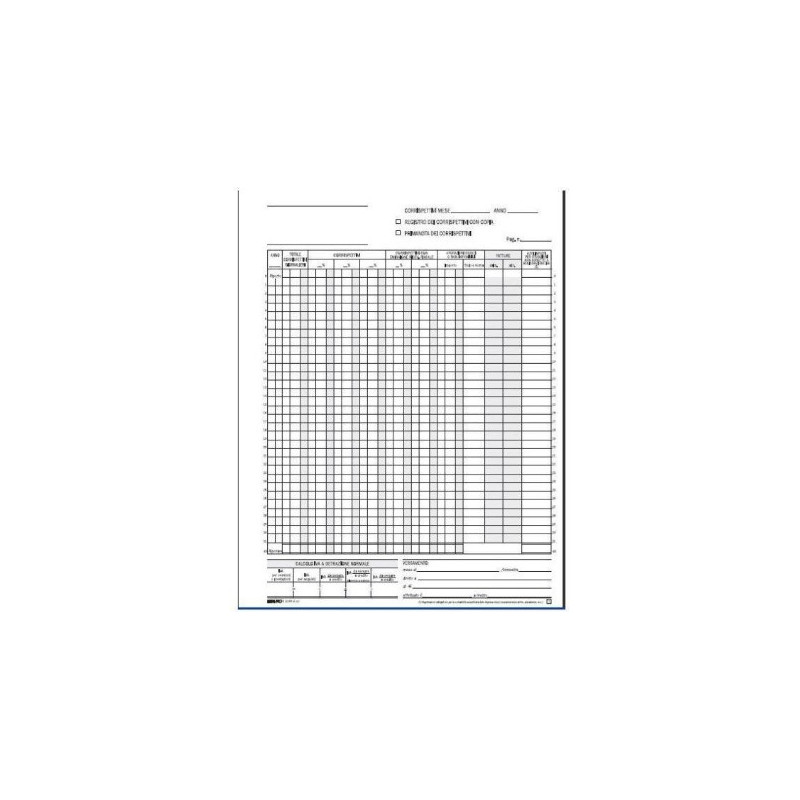 registro edipro prima nota iva corrispettivi 29,7x23 13/13 fogli