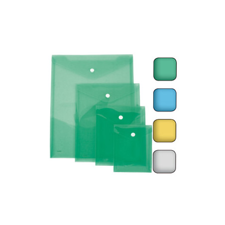 Cartellina a busta lebez con bottone a6 verticale 10,5x14,8cm colori