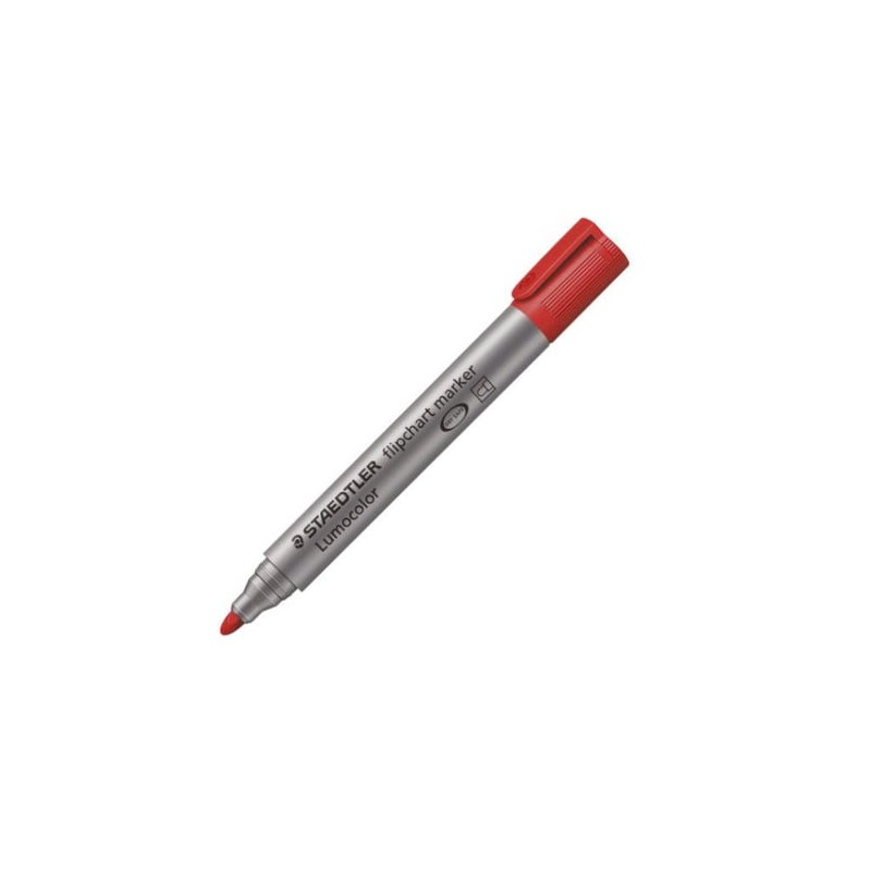 marcatore lumocolor flipchart 356 rosso p.tonda staedtler [3562]