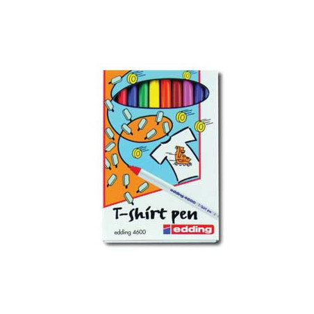 astuccio 10 marcatore edding 4600 ass. p.conica 1mm per tessuto [e-4600-10