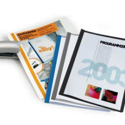 Cartellina con fermafogli durable a4 durabind bianco per rilegatura