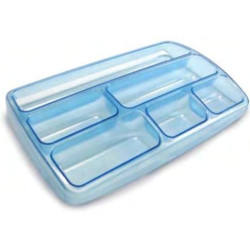 portaoggetti scrivania arda tray azzurro trasparente [tr3110blu]