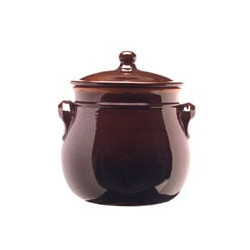 pentola terracotta coli' con coperchio bruna cm.18 [coli]